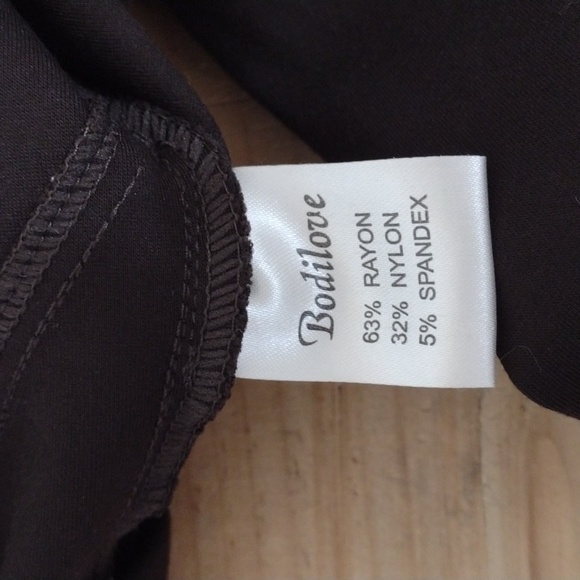Bodilove Brown Ponte Knit Pull On Style Trousers Size L - Picture 7 of 9